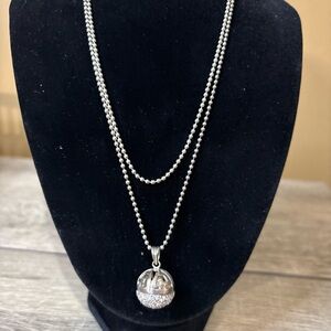 DORAEMON BELL CRYSTAL NECKLACE 30 INCH CHAIN